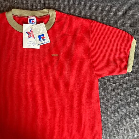 Russell Athletic Other - Russell Athletic Deadstock Vintage Mens Waffle Knit Thermal Shirt 80s Ringer Tee